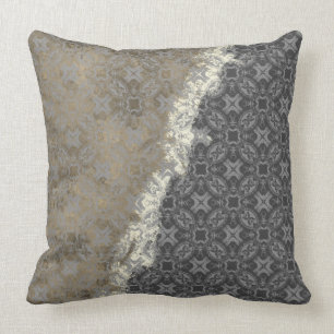 Silver and Gold Vintage Pattern Cushion