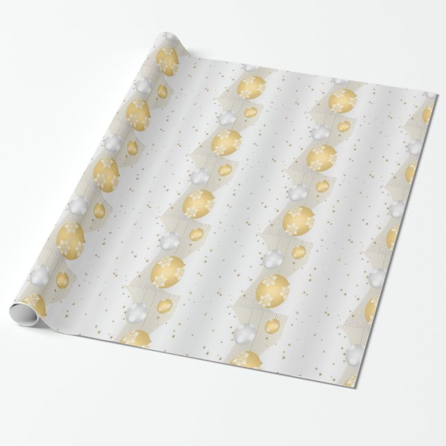 Silver and Gold Wrapping Paper (Unrolled)