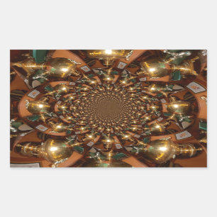 Silver and GoldElegant Tea Culture – Vintage Samov Rectangular Sticker