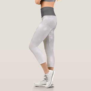 Silver And Grey  Capri Leggings