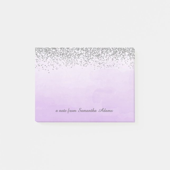 Silver and Ombre Purple Notes (Front)