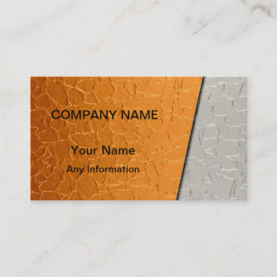 Silver and Orange Luxury Metallic 2 Business Card