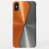 Silver and Orange Stainless Steel Metal