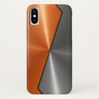 Silver and Orange Stainless Steel Metal