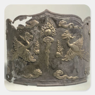 Silver and parcel gilt Imperial Crown Square Sticker