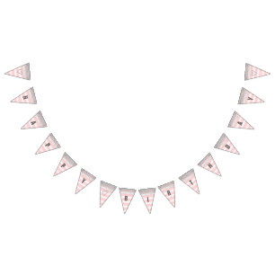 Silver and Pink Happy Birthday Banner
