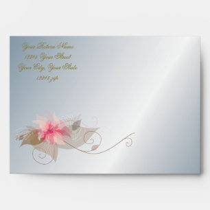 Silver and Pink Lily Envelopes