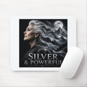 Silver and Powerful Grey Hair Pride Silver Sisters Mouse Mat