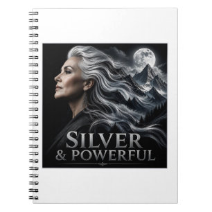 Silver and Powerful Grey Hair Pride Silver Sisters Notebook
