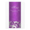 Silver and Purple Damask II Wedding Menu Card