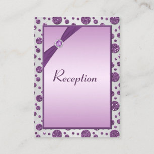 Silver and Purple Polka Dots Enclosure Card