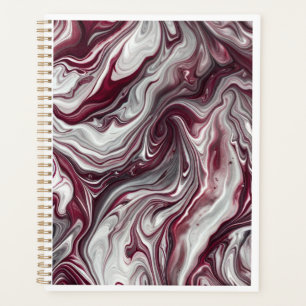 Silver and Purple Swirl Planner