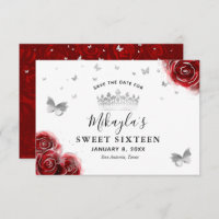 Silver and Red Roses Elegant