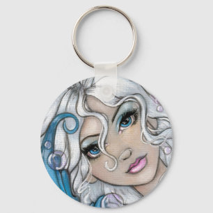 Silver and Sapphire keychain