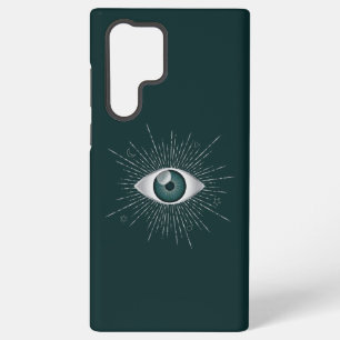 Silver and Teal Green Mystic Evil Eye Nazar Mati Samsung Galaxy Case