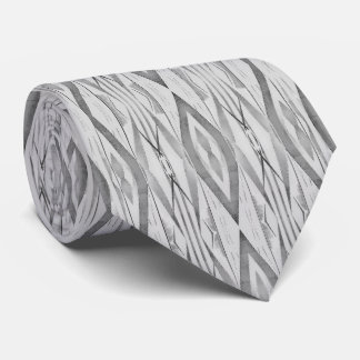 Silver and white argyle stripe tie