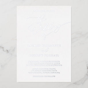 Silver and White Foil Minimalist Wedding