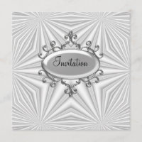 Silver and White Invitation any Occasion