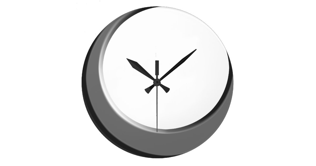 Silver and White Retro Modern Kitchen Wall Clock Zazzle
