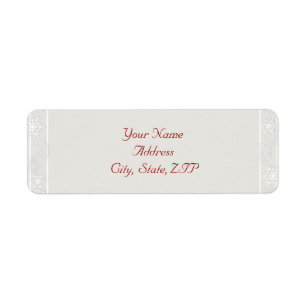 Silver and White Snowflake Wedding Return Address