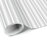 Silver and White Stripes Wrapping Paper<br><div class="desc">Silver and White Stripes - Thick and thin alternating stripes in burnished matte Christmas silver set off against bright white make an eye-catching and pleasing repeat pattern.  Elegant and classic,  use Silver and White Stripes with Christmas colours of Red and Green to mark the festive season.</div>