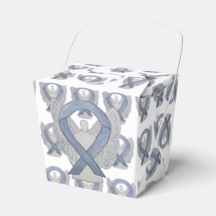Silver Angel Awareness Ribbon Take Out Favour Boxe Favour Box