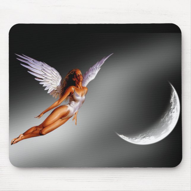 Silver Angel Fantasy/Sci Fi Designed Mousepad (Front)
