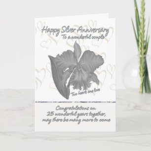 Silver Anniversary Card - 25th Anniversary Card