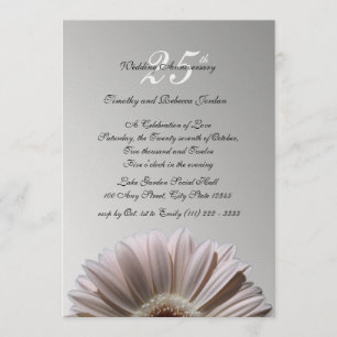 Silver Anniversary Daisy Invitation