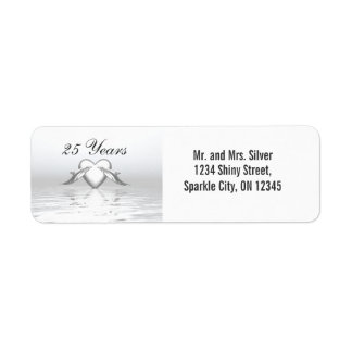 Silver Anniversary Dolphins and Heart