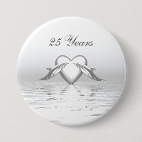 Silver Anniversary Dolphins and Heart