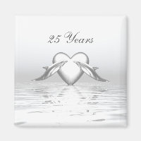 Silver Anniversary Dolphins and Heart