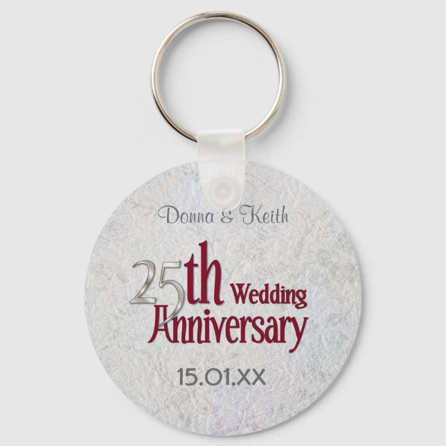 Silver Anniversary Key Ring (Front)