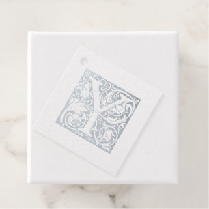 Silver Anniversary Monogram Illuminated Letter Y Favour Tags