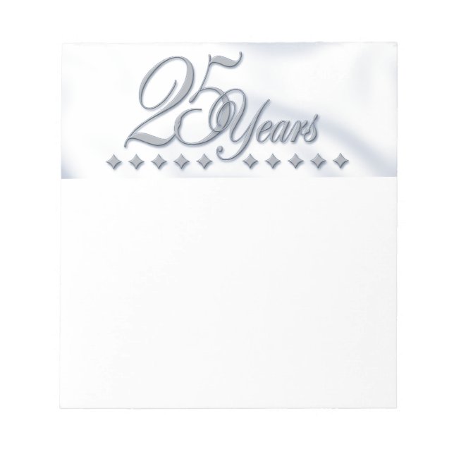 Silver Anniversary! Notepad (Front)