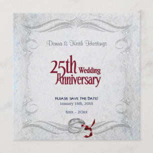 Silver Anniversary Save The Date