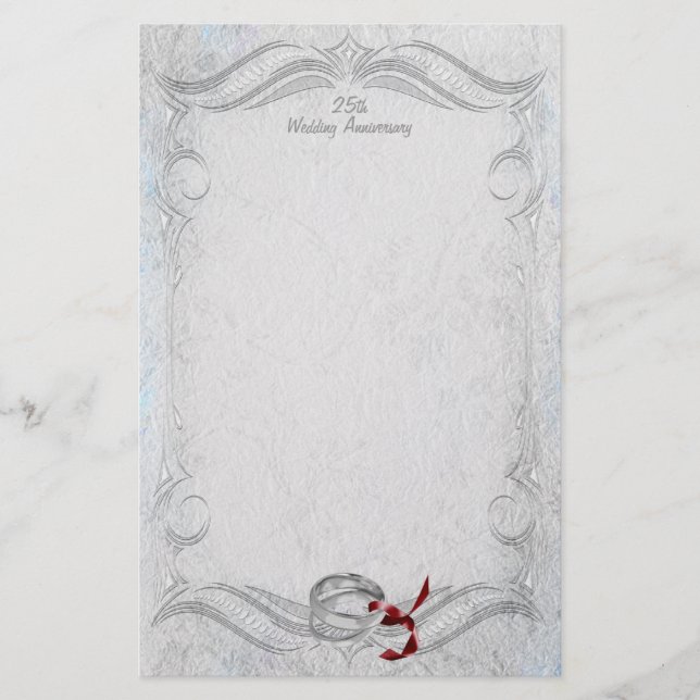 Silver Anniversary Stationery (Front)