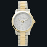 Silver Anniversary Watch<br><div class="desc">Silver Anniversary watch. Customise and personalise the name , as desired.This elegant watch makes a fabulous gift for any occasion whether it's a Christmas present for a grandparent,  an engagement or anniversary present for a special couple or even a birthday present or retirement gift.</div>