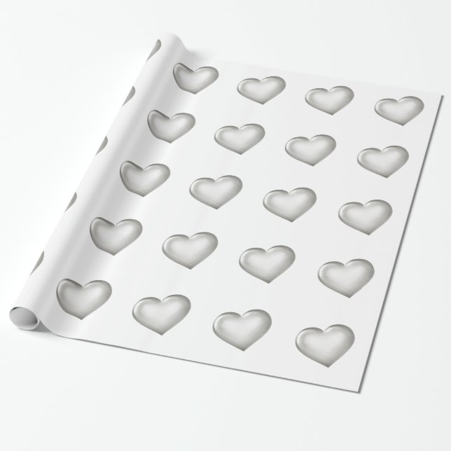 Silver Anniversary wrapping paper (Unrolled)