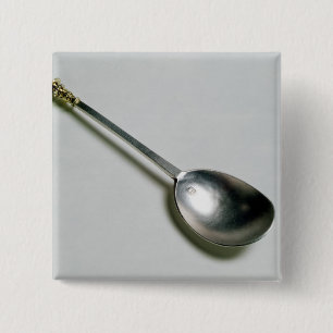 Silver apostle spoon with gold seal top, 1668 15 cm square badge