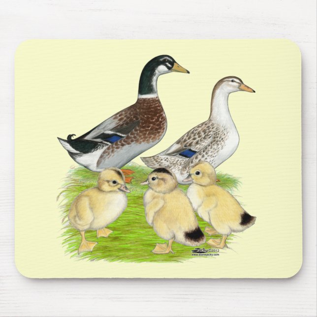 Silver Appleyard Family Mouse Mat (Front)