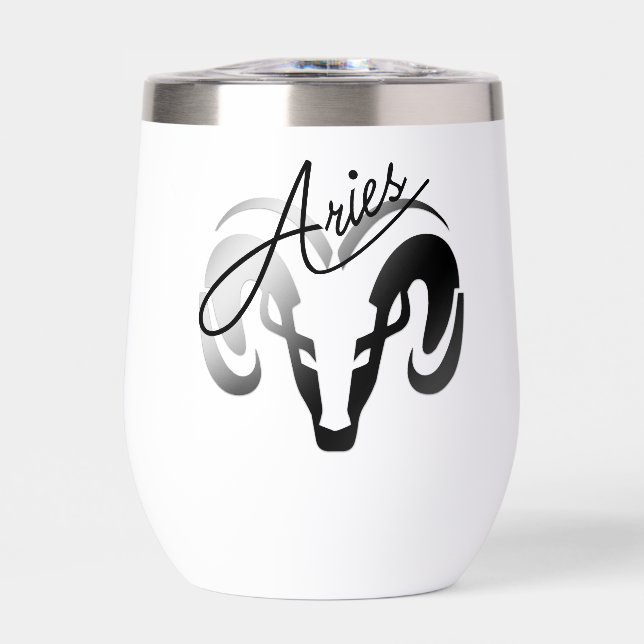 Silver Aries the Ram Zodiac (Front)