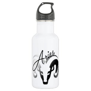 Silver Aries the Ram Zodiac 532 Ml Water Bottle