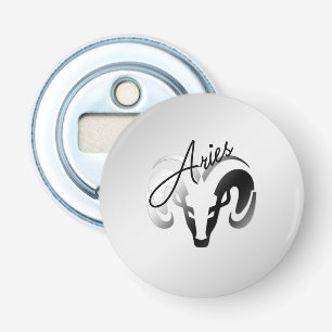 Silver Aries the Ram Zodiac Bottle Opener