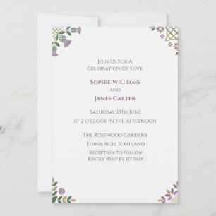 Silver Art Deco Wedding Invitation