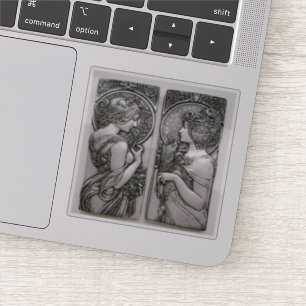 Silver ,Art nouveau ,design, females,Mucha,beautif