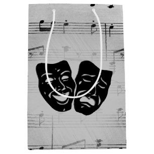Silver Art Unites Theatre Masks Medium Gift Bag