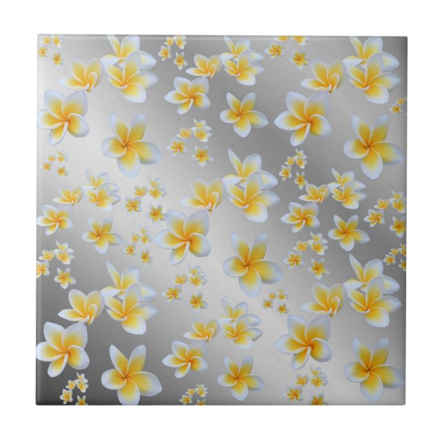 silver,asian, yellow, white, bloom, bright, gold, tile (Front)