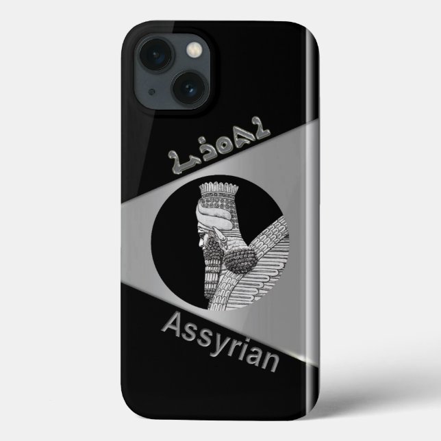 Silver Assyrian Lamassu iPhone / iPad case (Back)