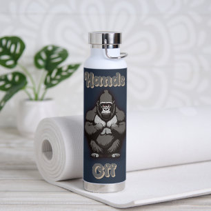 Silver Back Gorilla Hands Off Water Bottle